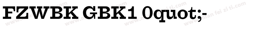 FZWBK GBK1 0quot;字体转换